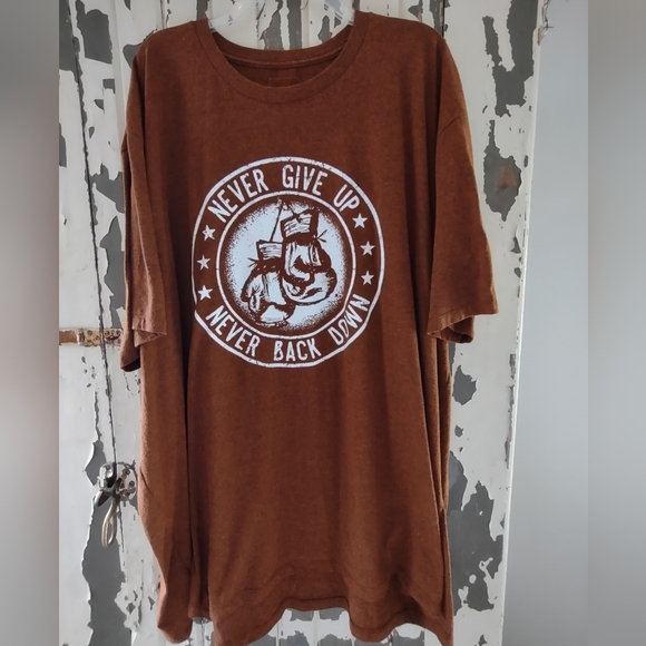 NEVER GIVE UP.....By Sonoma 4XL Crewneck Tee - Picture 1 of 6